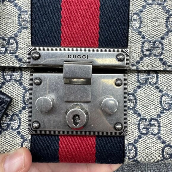 GUCCI Padlock Canvas Shoulder Bag 775-022725 - Picture 9 of 15